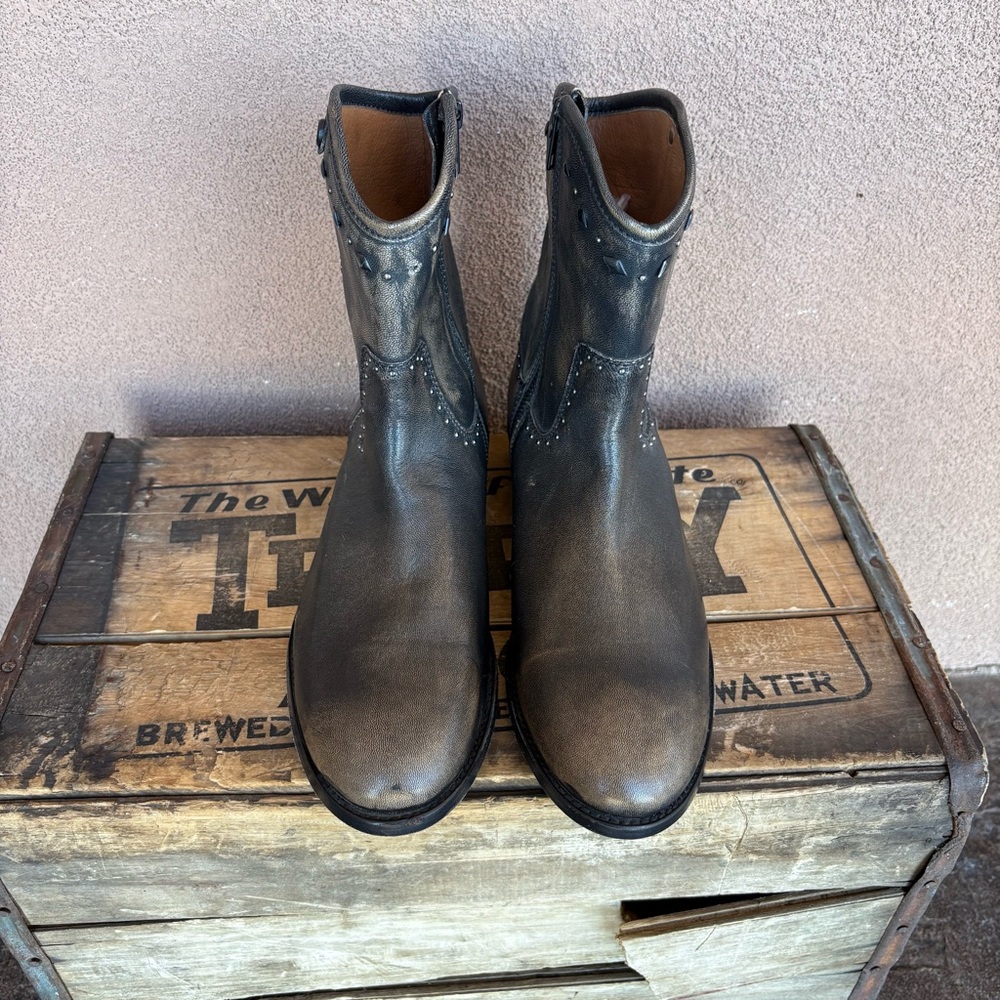 Frye Melissa Button Multi Stud Short Boot - image 4